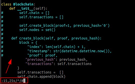 Cách comment nhiều dòng trong Vim Editor