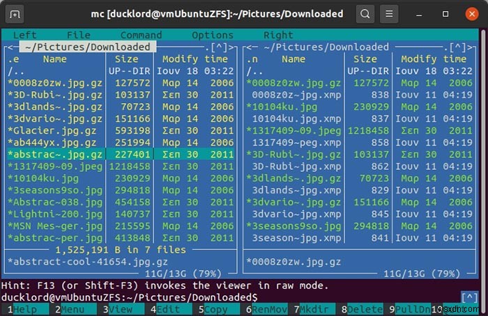 Cách quản lý tệp nén với Midnight Commander