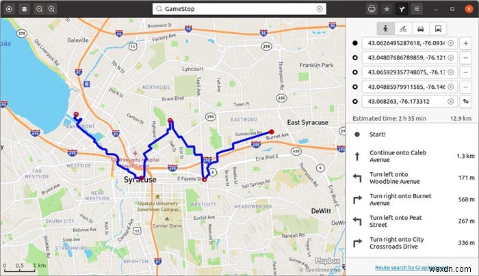 Cách tải Gnome Maps và xuất lộ trình ra PDF