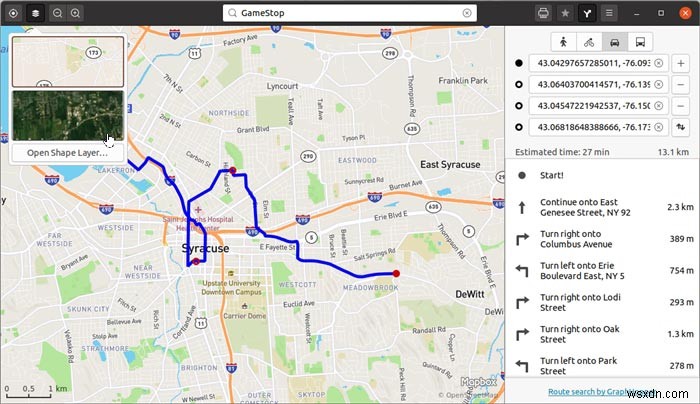 Cách tải Gnome Maps và xuất lộ trình ra PDF