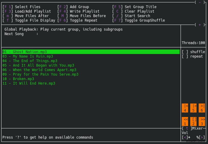 Mp3blaster: Trình phát nhạc tuyệt vời cho Terminal