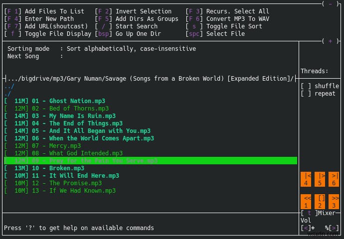 Mp3blaster: Trình phát nhạc tuyệt vời cho Terminal