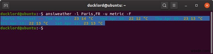Cách Kiểm Tra Thời Tiết Từ Terminal Với AnsiWeather