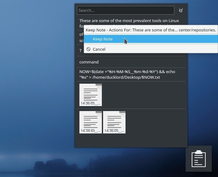 Cách Sao Lưu Lịch Sử Clipboard Với Widget Clipboard Của KDE
