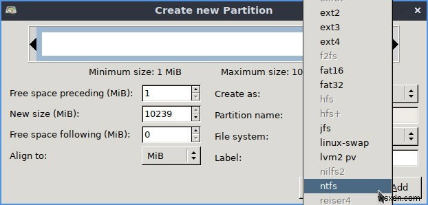 Cách Định Dạng Ổ Cứng Sang NTFS Trên Linux