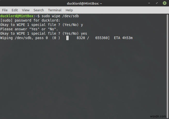Cách Xóa Sạch Ổ Cứng Trên Linux