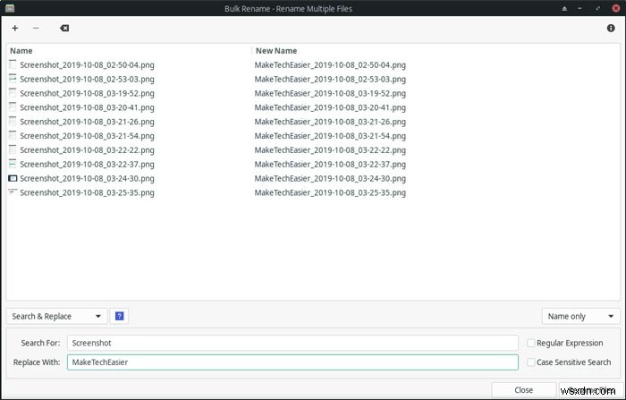 Cách đổi tên hàng loạt file trên Linux với công cụ Bulk Rename của Thunar