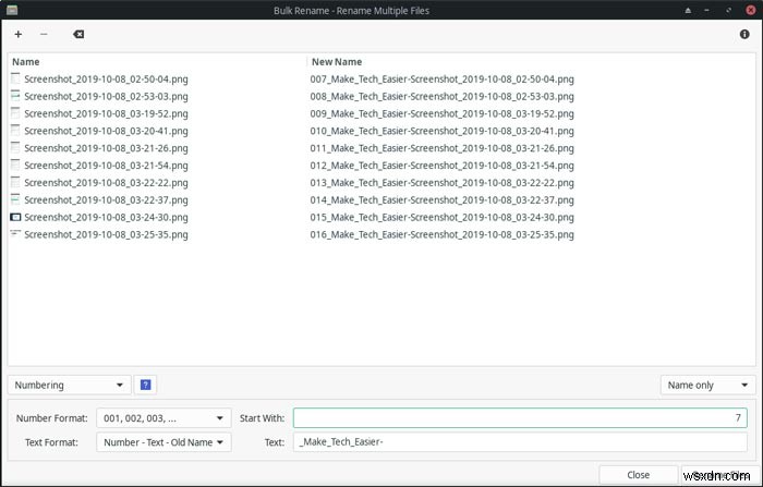 Cách đổi tên hàng loạt file trên Linux với công cụ Bulk Rename của Thunar