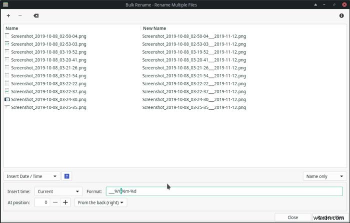 Cách đổi tên hàng loạt file trên Linux với công cụ Bulk Rename của Thunar