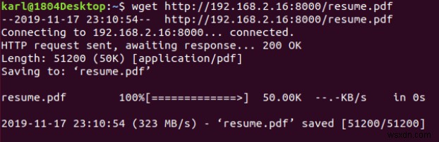 Truyền file sử dụng HTTP Server tích hợp sẵn của Python