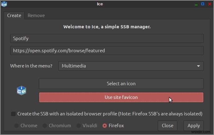 Cách chuyển Web App thành Desktop App trên Peppermint Linux