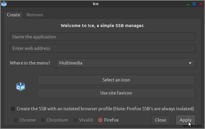 Cách chuyển Web App thành Desktop App trên Peppermint Linux