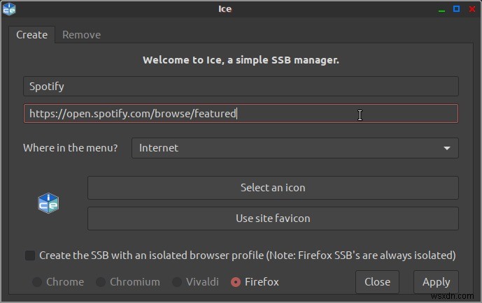 Cách chuyển Web App thành Desktop App trên Peppermint Linux