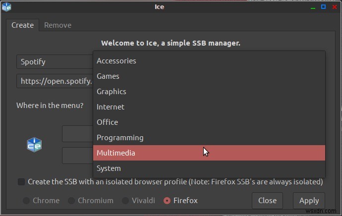 Cách chuyển Web App thành Desktop App trên Peppermint Linux