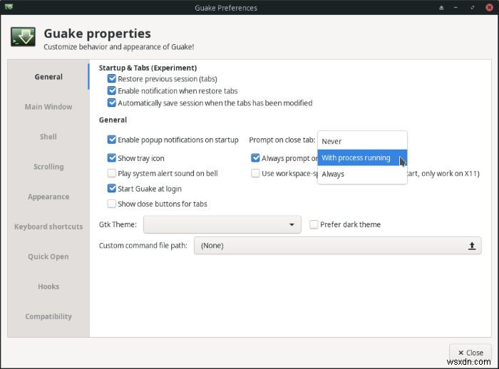 Cách dùng Guake Dropdown Terminal trên Linux