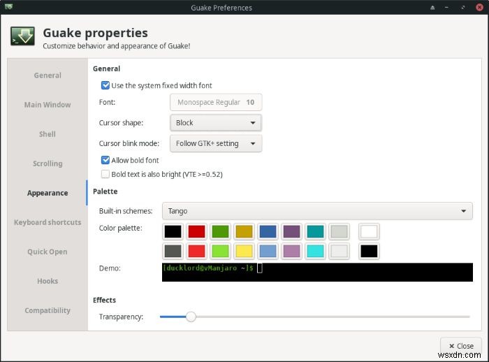 Cách dùng Guake Dropdown Terminal trên Linux