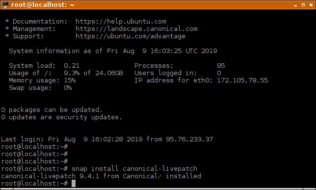 Cách tránh reboot server với Ubuntu Livepatch