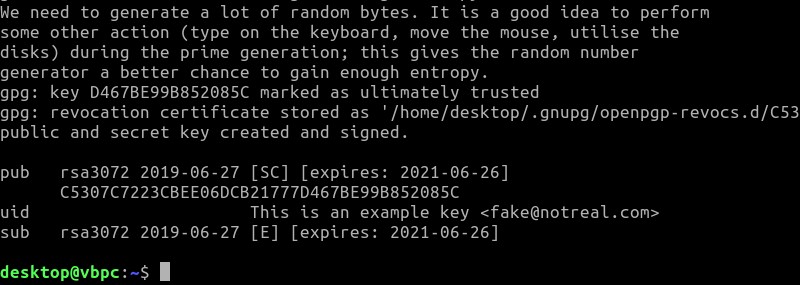 Cách Tạo Khóa GPG Trong Linux