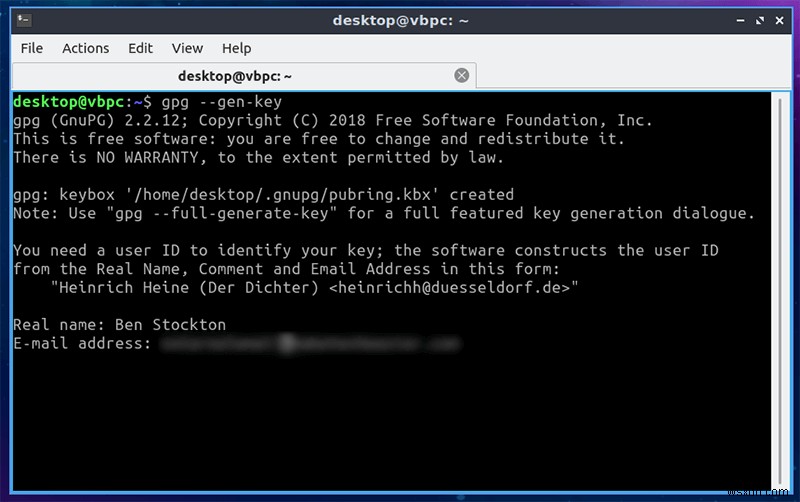 Cách Tạo Khóa GPG Trong Linux