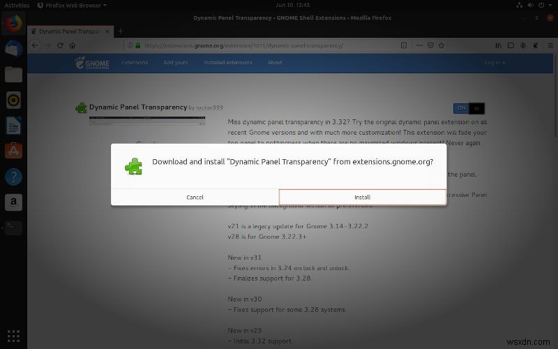 Cách Bật Độ Trong Suốt Động (Dynamic Transparency) Trên Ubuntu