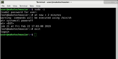 Cách lên lịch lệnh trong Linux với tiện ích  at 