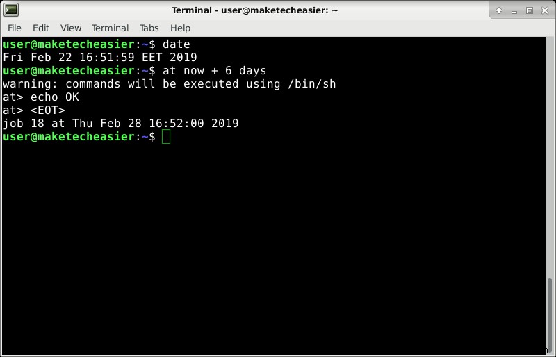Cách lên lịch lệnh trong Linux với tiện ích  at 