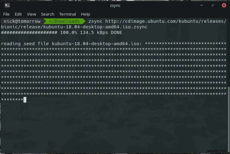 Cách dùng Zsync để truyền phần của file trong Linux