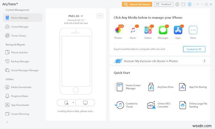 Quản lý iPhone chuyên nghiệp với AnyTrans
