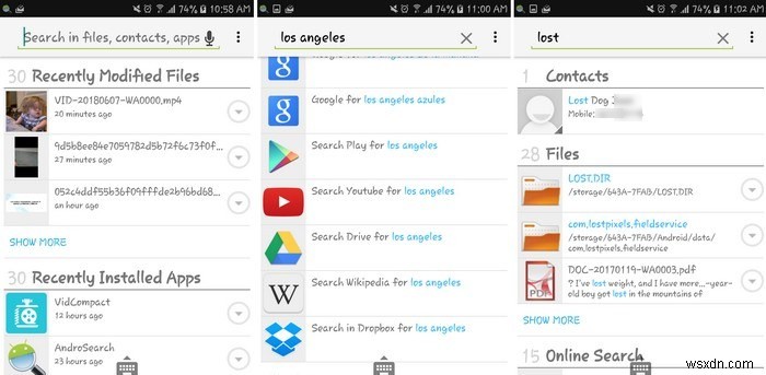Cách tìm kiếm nhanh bất cứ thứ gì trên thiết bị Android