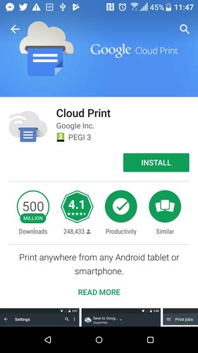 Cách in ấn từ điện thoại Android