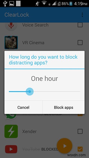 Cách Chặn Ứng Dụng Phân Tâm Trên Android