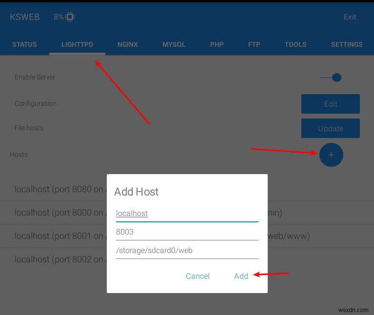 Cách Thiết Lập Máy Chủ Web Cục Trên Android