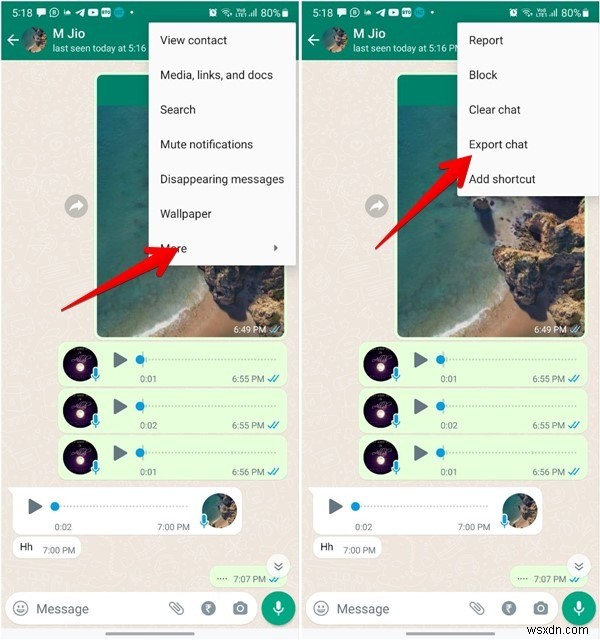 Cách xuất và sao lưu lịch sử trò chuyện WhatsApp