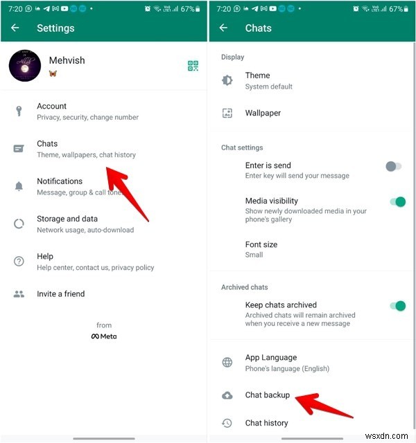 Cách xuất và sao lưu lịch sử trò chuyện WhatsApp