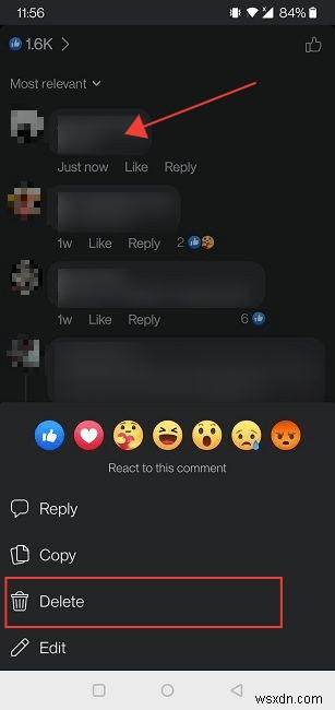 Cách xóa bình luận, thích và phản ứng trên Facebook