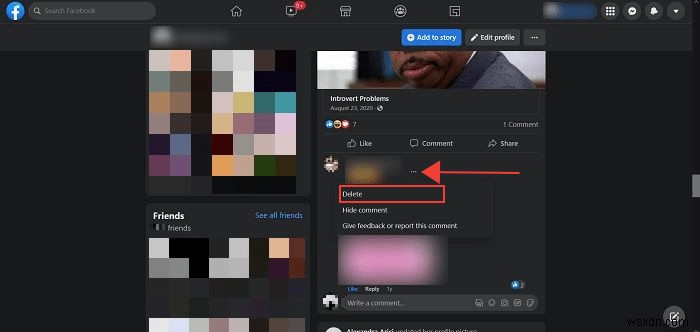 Cách xóa bình luận, thích và phản ứng trên Facebook