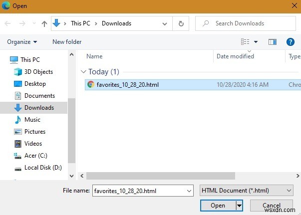 Cách nhập và xuất Mục yêu thích trong Microsoft Edge