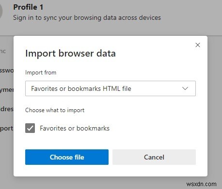 Cách nhập và xuất Mục yêu thích trong Microsoft Edge