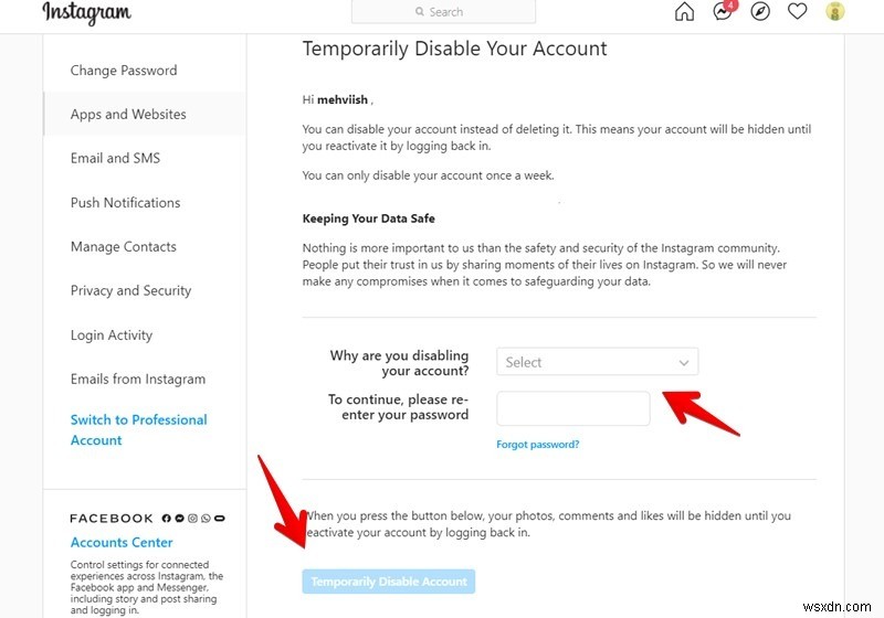 Cách xóa hoặc vô hiệu hóa tài khoản Instagram