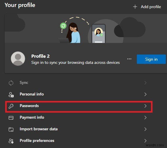 Cách Nhập/Xuất Mật Khẩu Sử Dụng Microsoft Edge