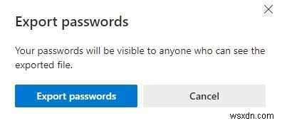 Cách Nhập/Xuất Mật Khẩu Sử Dụng Microsoft Edge