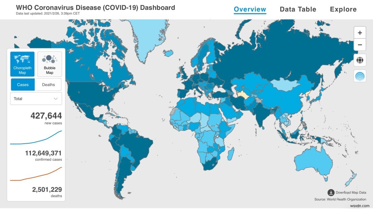 5 trang web theo dõi đại dịch COVID-19