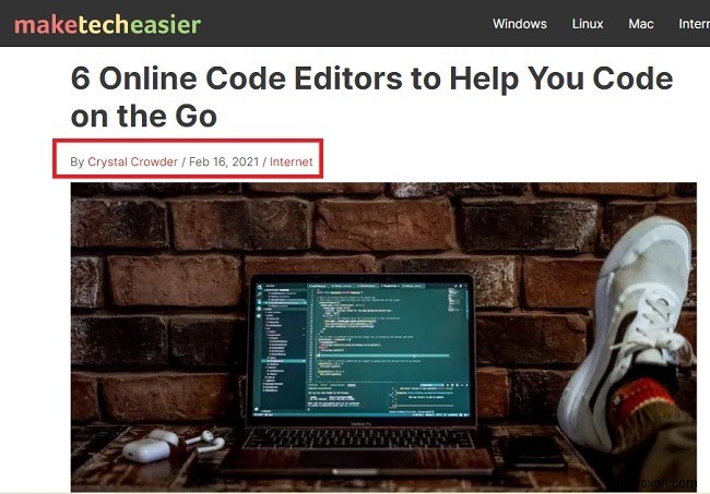 Cách xác định ngày xuất bản của một trang web