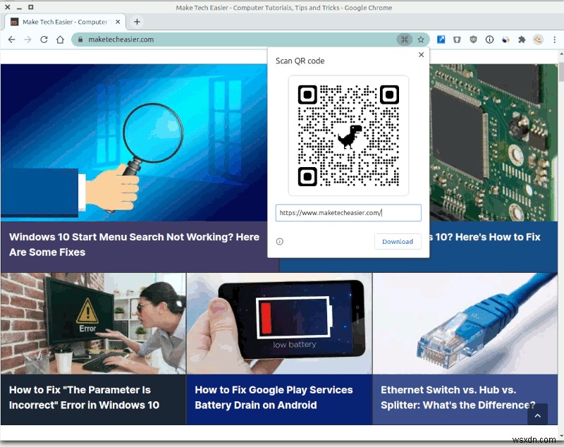 Cách Tạo Mã QR Ngay Lập Tức Trên Google Chrome