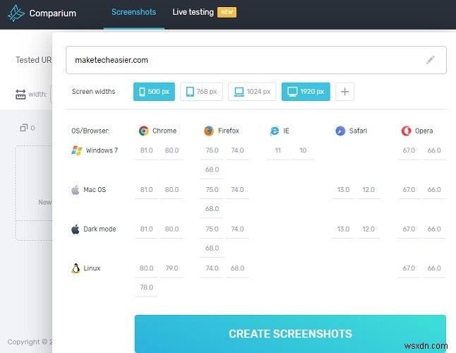 Dễ Dàng Kiểm Thử Trang Web Trên Khác Trình Duyệt Với Comparium