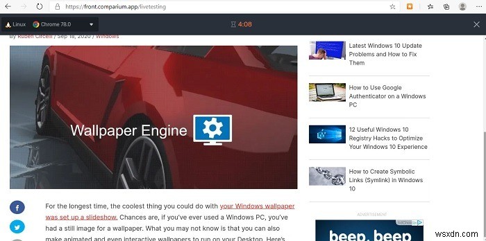 Dễ Dàng Kiểm Thử Trang Web Trên Khác Trình Duyệt Với Comparium