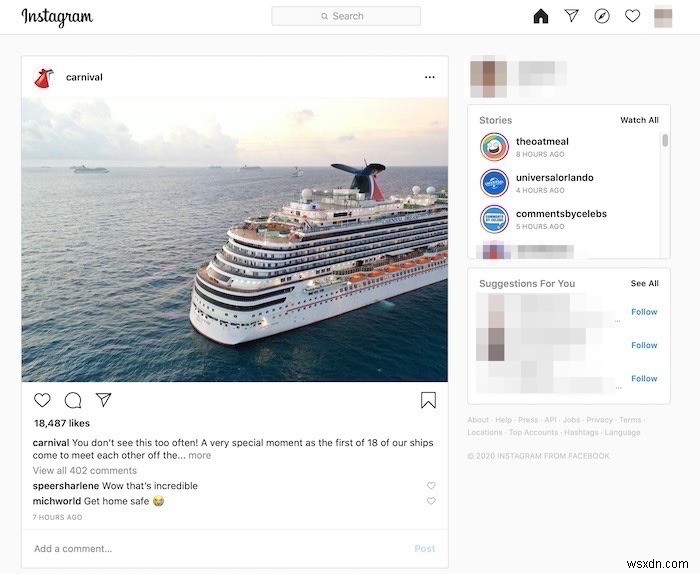 Cách dùng Instagram trên máy tính