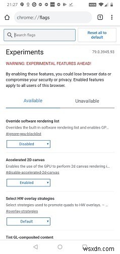 Cách di chuyển thanh menu xuống dưới cùng trong Chrome cho Android