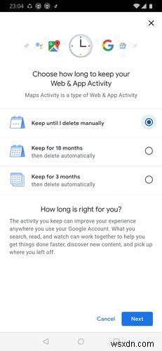 Cách Thiết Lập Google Maps Tự Động Xóa Lịch Sử Vị Trí