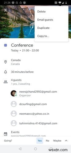 Dùng Google Calendar Thông Báo Cho Đồng Nghiệp Bạn Sắp Đi Muộn